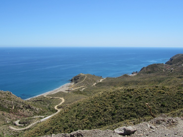 An elevated view of Costa Macenas, Almeria, Andalucia